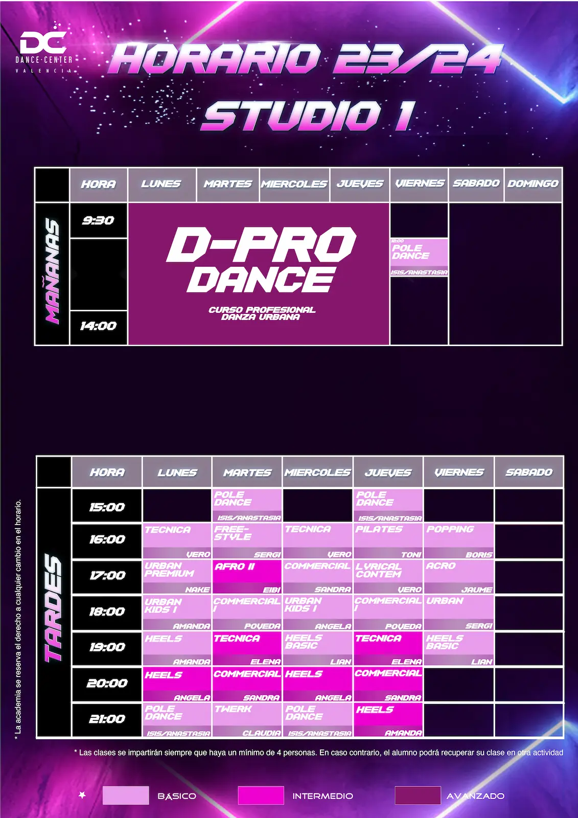 HORARIO SALA 1