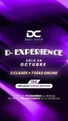 Bono D-Experience para 3 clases en Octubre