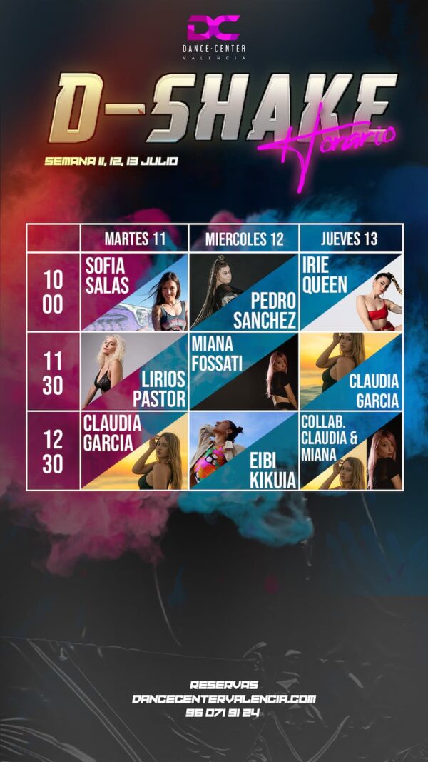 d-shake horarios