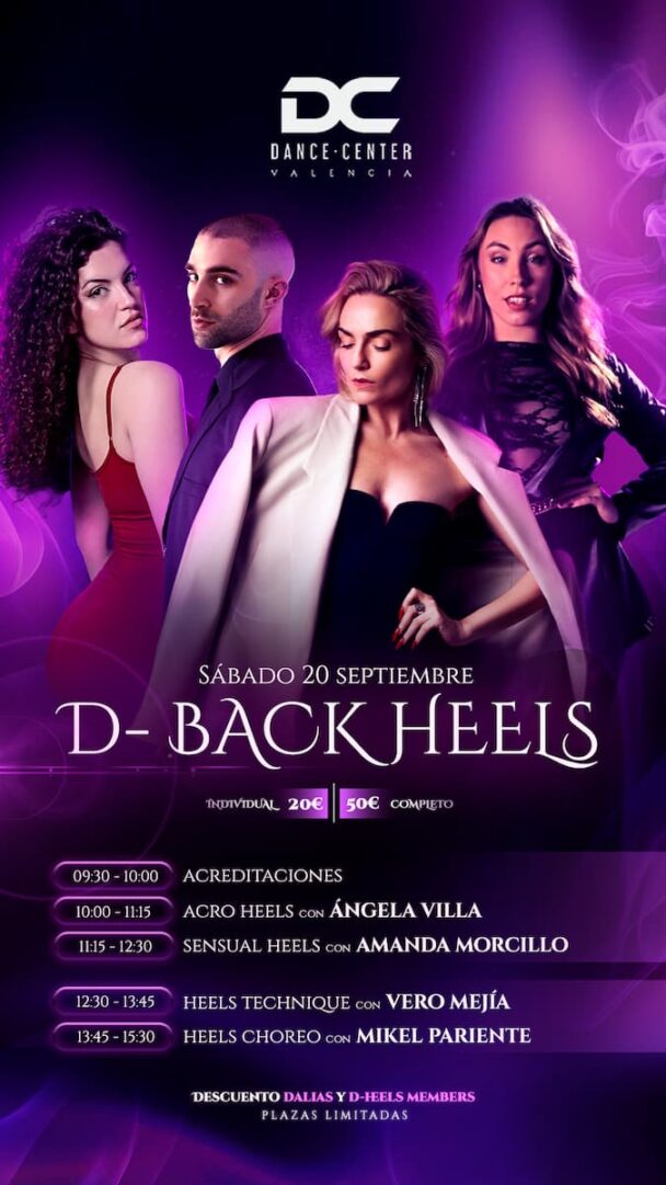 D-BACK HEELS evento baile en dance center valencia